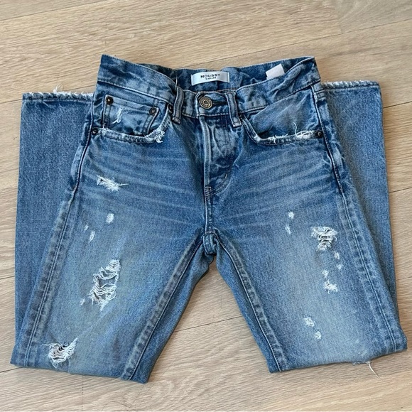 Moussy Vintage Aberdeen Tapered Jeans - Size 23 - Picture 5 of 9